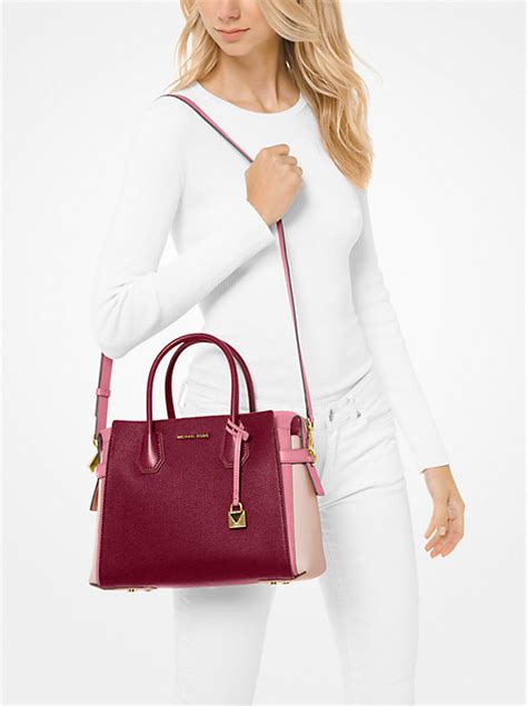 michael kors mercer medium tri-color|michael kors medium mercer handbag.